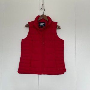 Lands End Red Puffer Vest - Medium/10-12